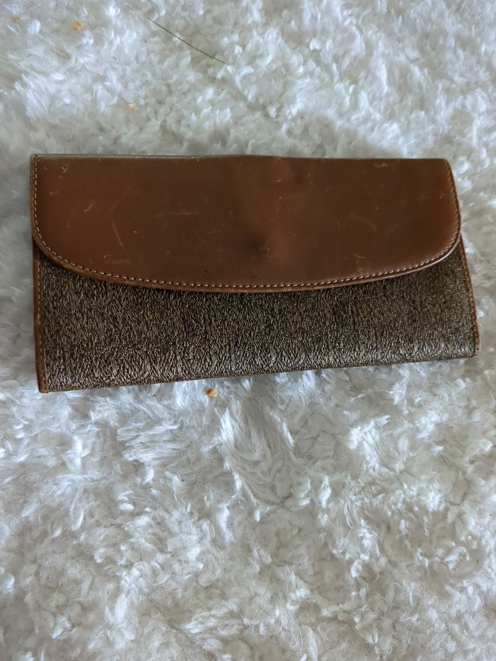 Gucci Tan/Brown Monogram Continental Wallet with Leather Tab
